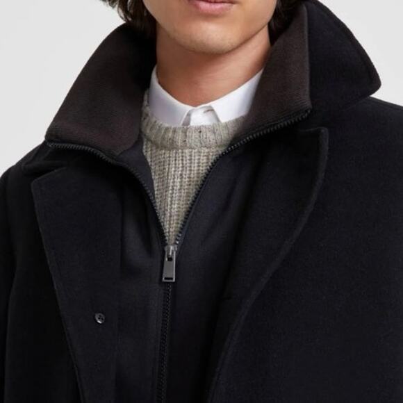 Calvin Klein Men's Classic Fit Black Wool Blend Over coat out of stock SzL NEW! - Picture 11 of 14